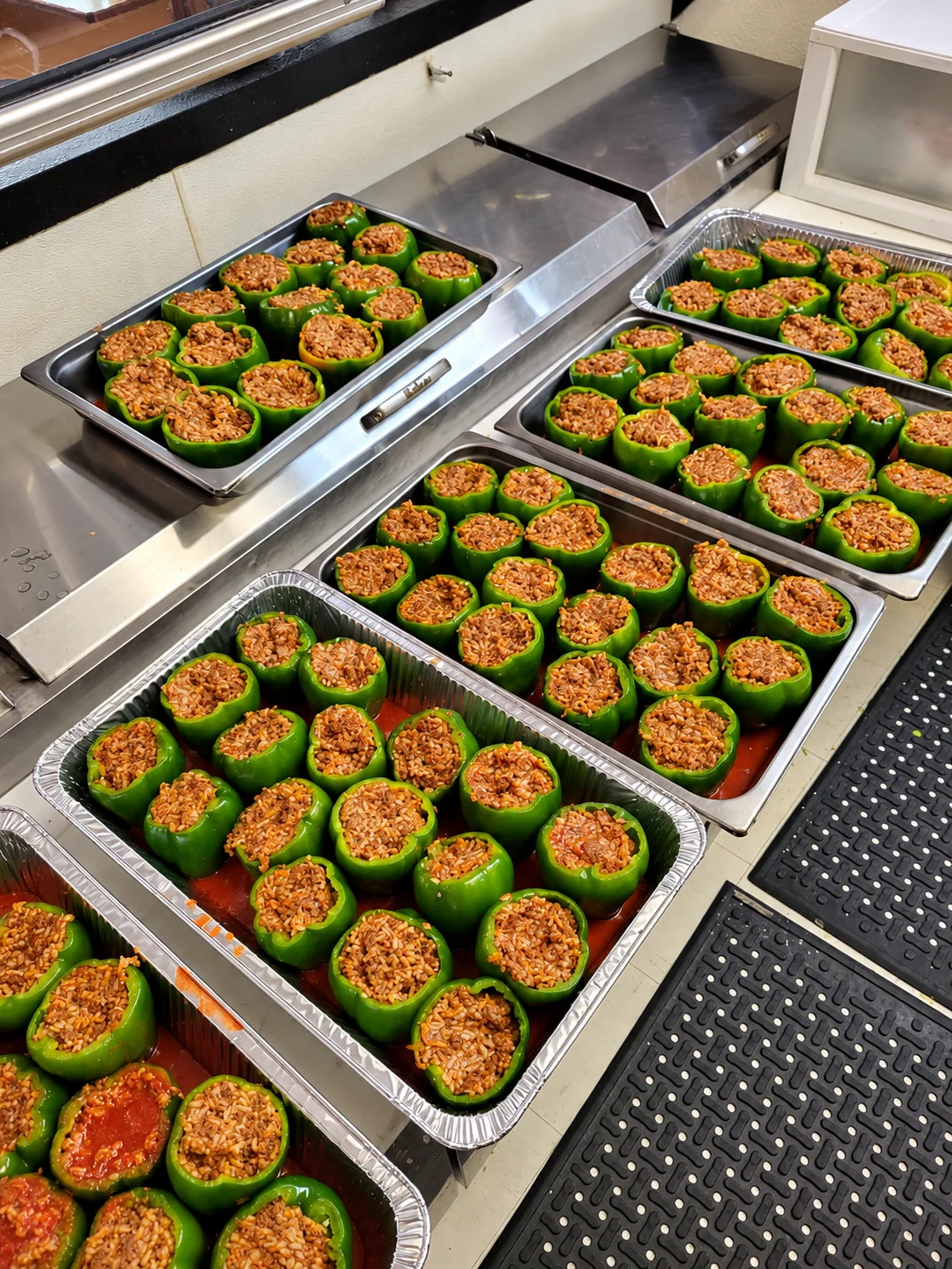 Stuffed peppers prepared in Monty’s kitchen